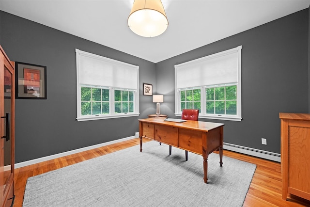 56 Londonderry Ln, Somers, NY 10589 - office space featuring baseboard heating, plenty of natural light, and wood finished floors