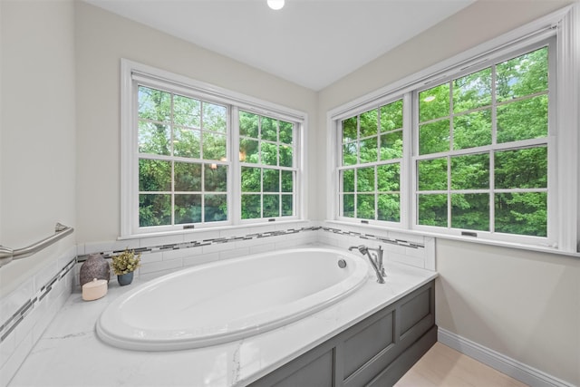 56 Londonderry Ln, Somers, NY 10589 - full bathroom with a garden tub and baseboards