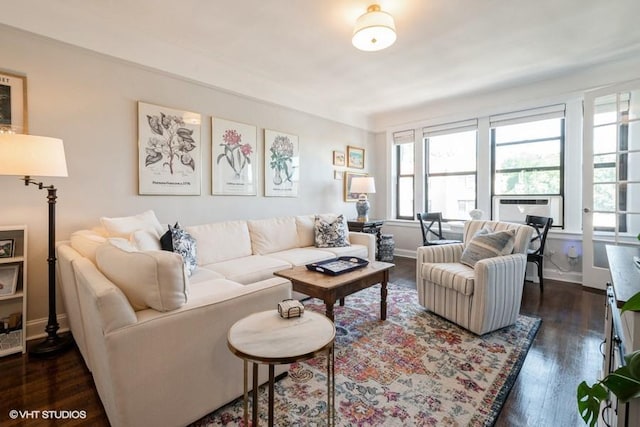 31 Pondfield Rd W Unit 68, Bronxville, NY 10708 - living area featuring dark wood-style flooring