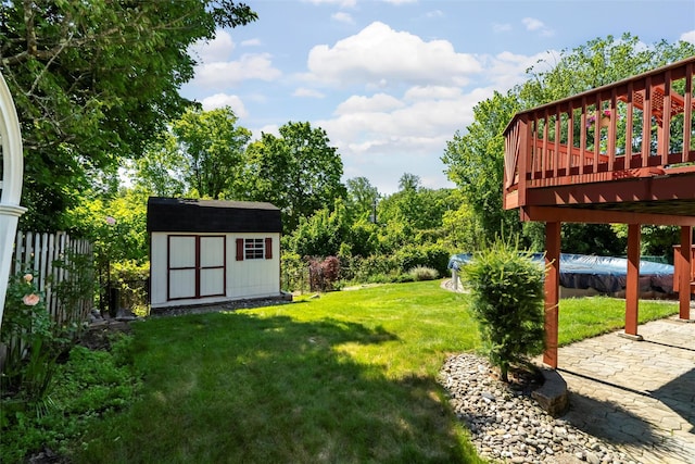 8 Skinner Ct, Tomkins Cove, NY 10986 - view of green lawn featuring a patio and a wooden deck