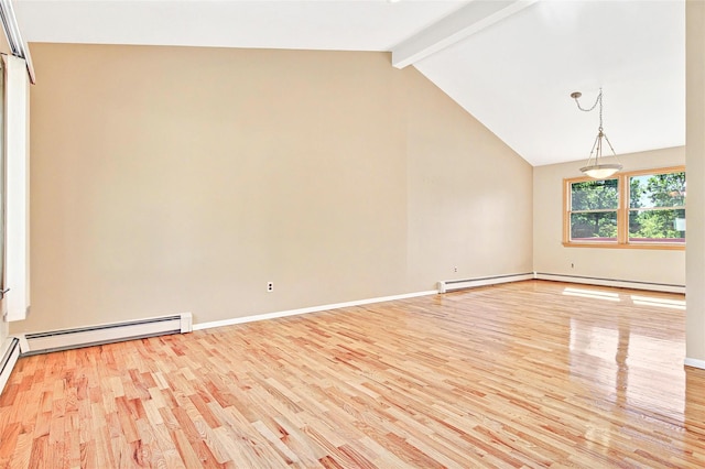8 Skinner Ct, Tomkins Cove, NY 10986 - empty room with light wood-type flooring, a baseboard heating unit, and baseboards