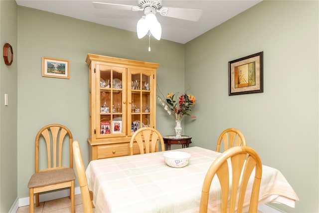 204-08 35th Ave Unit 247, Bayside, NY 11361 - tiled dining room with a ceiling fan and baseboards
