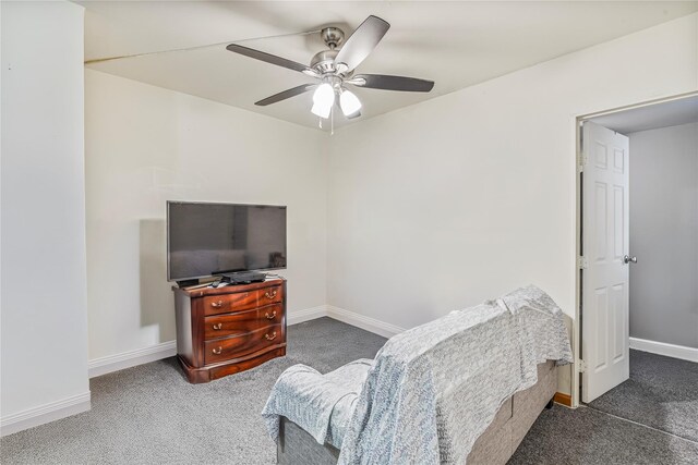 144-44 38th Ave Unit 6G, Flushing, NY 11354 - bedroom featuring carpet floors, baseboards, and ceiling fan