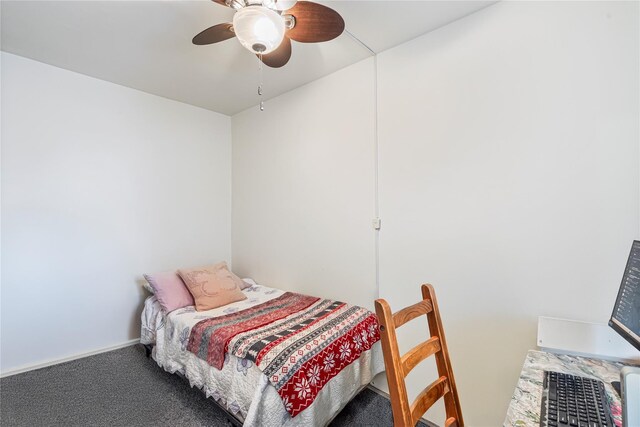 144-44 38th Ave Unit 6G, Flushing, NY 11354 - carpeted bedroom featuring baseboards and a ceiling fan