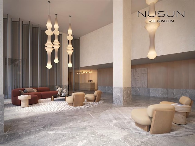 30-55 Vernon Blvd Unit 7D, Long Island City, NY 11102 - community lobby with a high ceiling