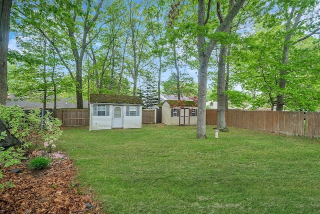 12 Grand Canyon Ln, Coram, NY 11727 - view of yard with a storage shed and an outdoor structure