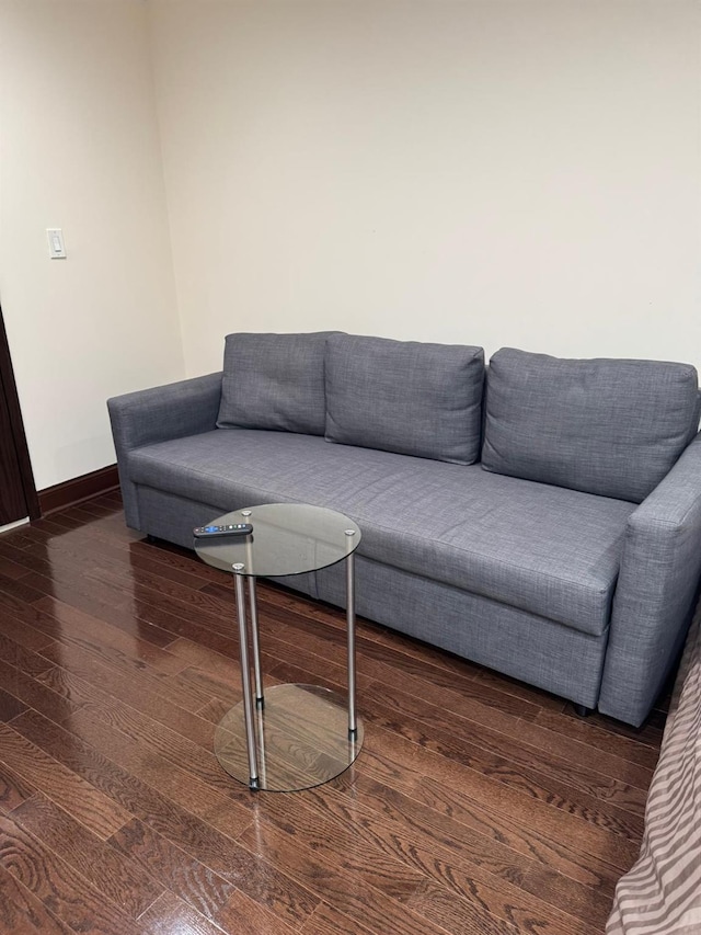 74-45 Yellowstone Blvd Unit 2A, Forest Hills, NY 11375 - living area with hardwood / wood-style floors and baseboards