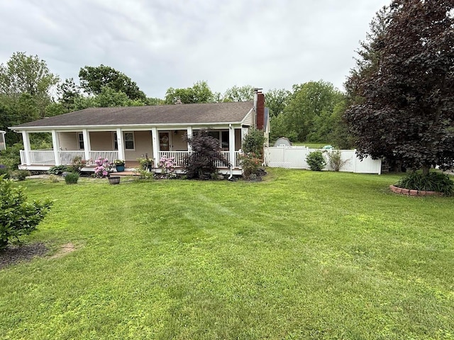 11 Queen Anne Ln, Wappingers Falls, NY 12590 - view of front of property with covered porch and a chimney