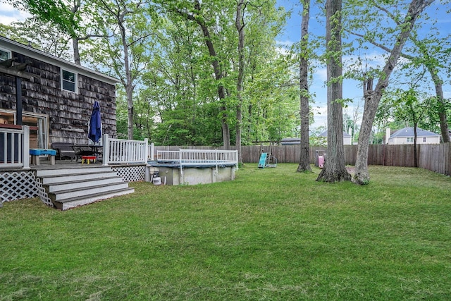 121 Tyler Ave, Miller Place, NY 11764 - view of yard featuring a deck