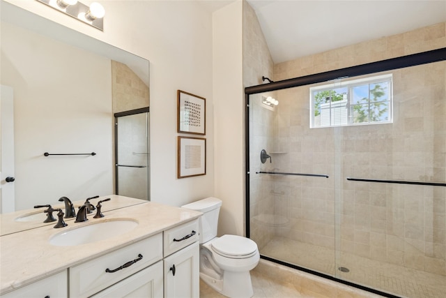 38 Savanna Cir, Mount Sinai, NY 11766 - full bath featuring toilet, a stall shower, vanity, and tile patterned flooring