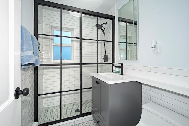 4 Peck Unit 47A, Rye, NY 10580 - full bath with a shower stall, toilet, and vanity