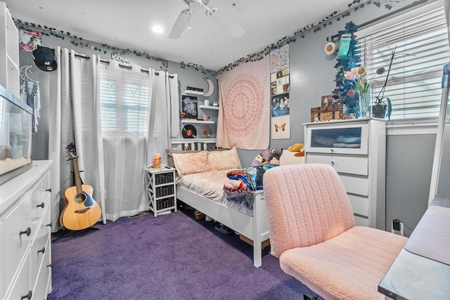209 Laurel Dr, Cortlandt Manor, NY 10567 - carpeted bedroom with multiple windows and a ceiling fan