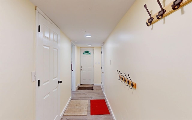 9 Chapel Rd, Newburgh, NY 12550 - corridor featuring light wood finished floors, baseboards, and recessed lighting