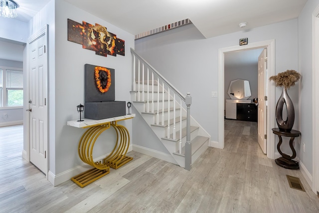 5 Teramar Way, White Plains, NY 10607 - staircase with wood finished floors and baseboards