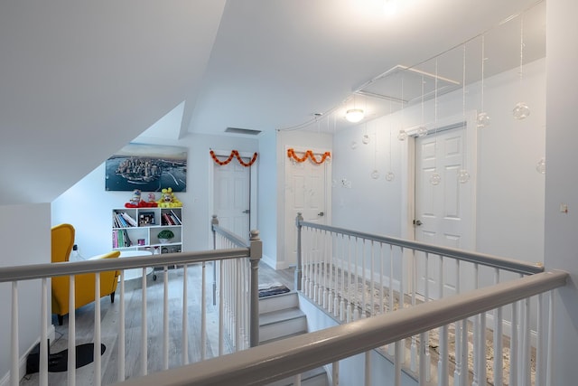 5 Teramar Way, White Plains, NY 10607 - corridor with attic access, wood finished floors, and an upstairs landing