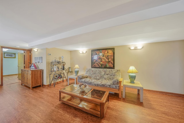 79-48 67th Rd, Middle Village, NY 11379 - living room with light wood-style floors and baseboards