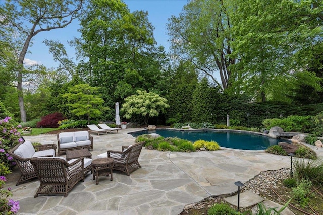 35 Seville Ave, Rye, NY 10580 - swimming pool featuring an outdoor hangout area and a patio area