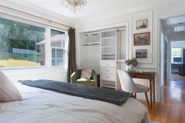 135 Turk Hill Rd, Carmel, NY 10509 - bedroom featuring hardwood / wood-style floors, a closet, and attic access