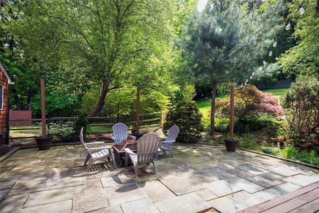 135 Turk Hill Rd, Carmel, NY 10509 - view of patio / terrace featuring an outdoor fire pit