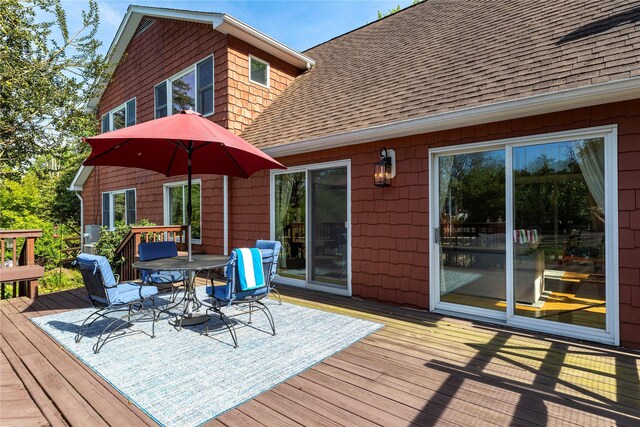 135 Turk Hill Rd, Carmel, NY 10509 - wooden deck featuring outdoor dining area