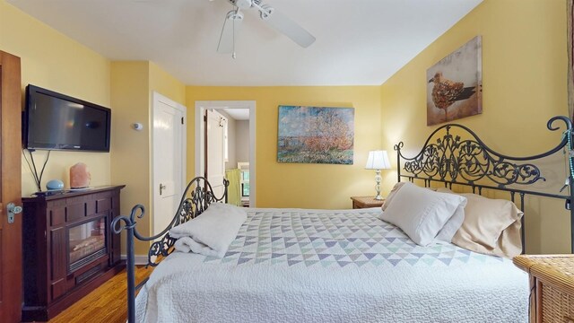 3 Byram Ridge Rd S, Armonk, NY 10504 - bedroom featuring wood finished floors, a ceiling fan, and baseboards