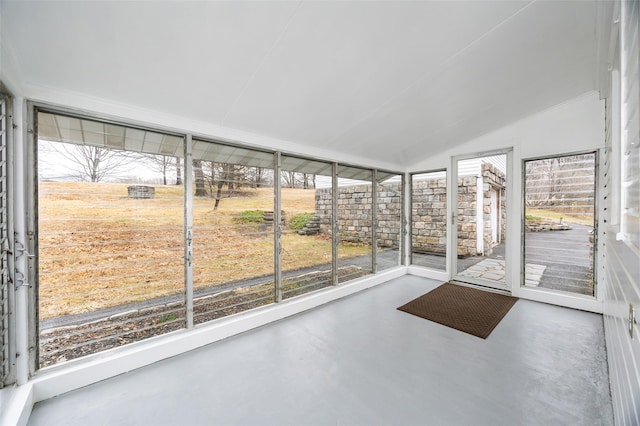 11-13 Eldridge Ln, Red Hook, NY 12571 - unfurnished sunroom with lofted ceiling