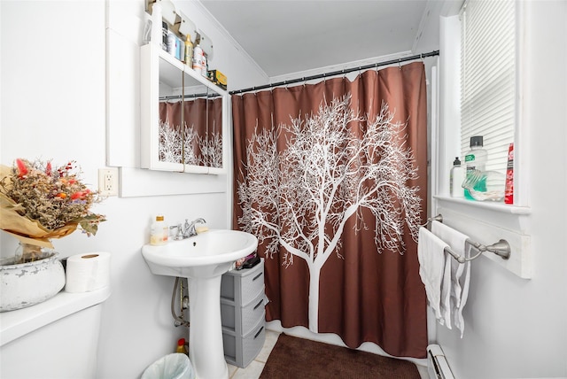 11-13 Eldridge Ln, Red Hook, NY 12571 - bathroom with curtained shower and toilet