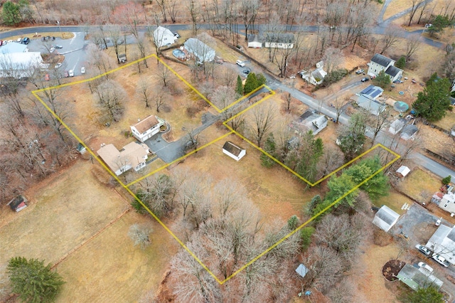 11-13 Eldridge Ln, Red Hook, NY 12571 - aerial overview of property's location with property parcel outlined