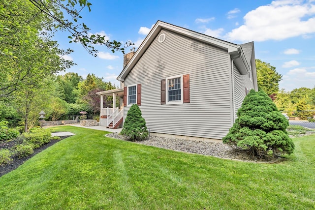 9 Joseph Bow Ct, Pearl River, NY 10965 - rear view of property with a chimney