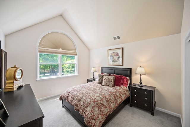 31 Inlet View Path, East Moriches, NY 11940 - bedroom featuring light colored carpet, lofted ceiling, and baseboards