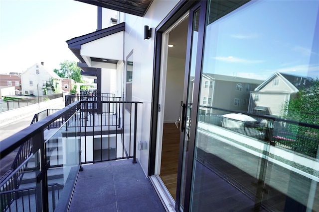 balcony with a residential view