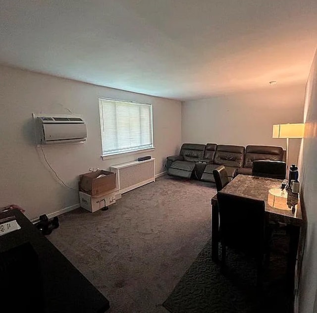 264-17 Langston Ave Unit E-2, Glen Oaks, NY 11004 - carpeted living area featuring a wall mounted AC