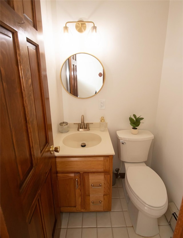 162 Lippincott Rd, Wallkill, NY 12589 - bathroom featuring vanity, tile patterned flooring, and baseboard heating