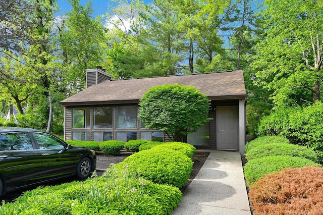 48 Old Lake Rd, Congers, NY 10920 - view of front of property with a chimney and a shingled roof
