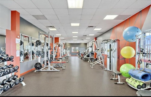 117 Sunset Blvd Unit 10117, Bronx, NY 10473 - workout area with a drop ceiling and healthy amount of natural light