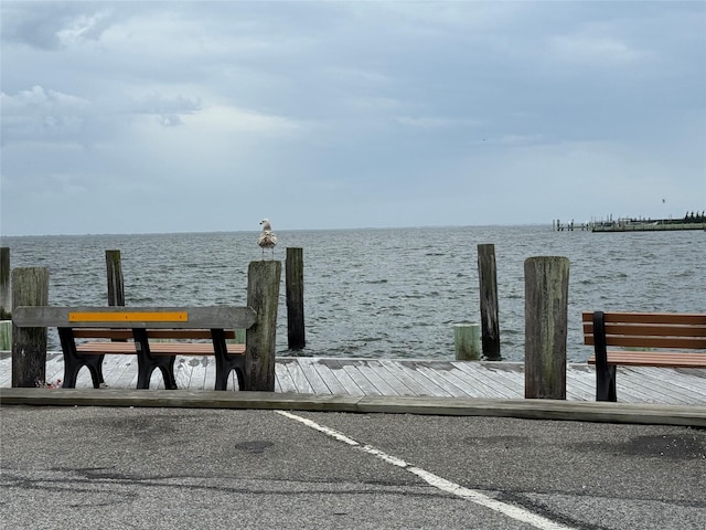 812 Beach St, Lindenhurst, NY 11757 - dock area featuring a water view