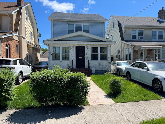 109-15 210th St, Queens Village, NY 11429 - view of front of property with entry steps and stone siding