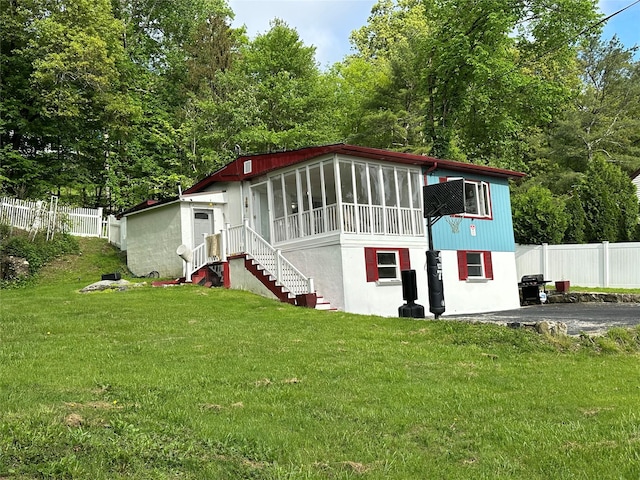 214SHOREDRIVE Shore Dr, Brewster, NY 10509 - view of front of property with a sunroom and stairway