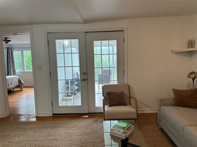 214SHOREDRIVE Shore Dr, Brewster, NY 10509 - doorway featuring wood finished floors, baseboards, and french doors