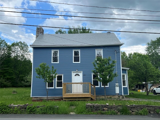 692 Burlingham Rd, Bloomingburg, NY 12721 - view of front of home featuring a chimney
