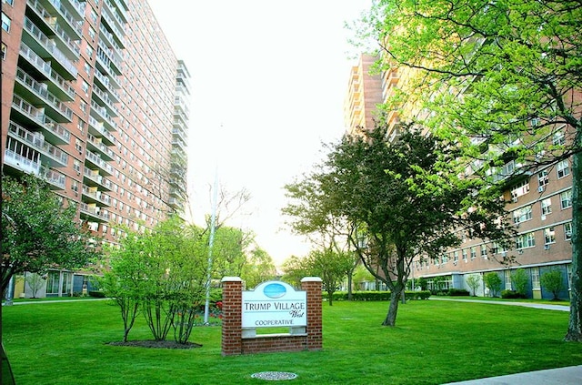 surrounding community featuring a lawn