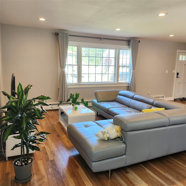 47 Barnum Ave, Plainview, NY 11803 - living area with recessed lighting and wood finished floors