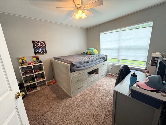 5 Case Ct, Monroe, NY 10950 - carpeted bedroom featuring ceiling fan and an office area