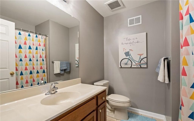 5 Case Ct, Monroe, NY 10950 - full bathroom featuring vanity, toilet, tile patterned flooring, a shower with shower curtain, and baseboards