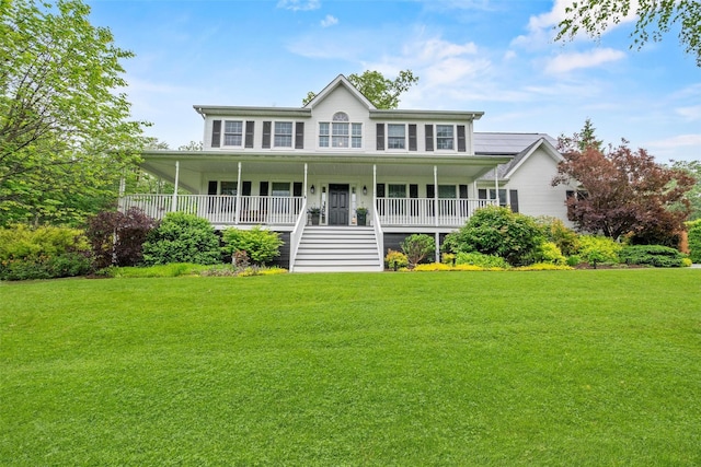 5 Gabriels Dr, Chester, NY 10918 - view of front of house with a porch, a front yard, and stairway