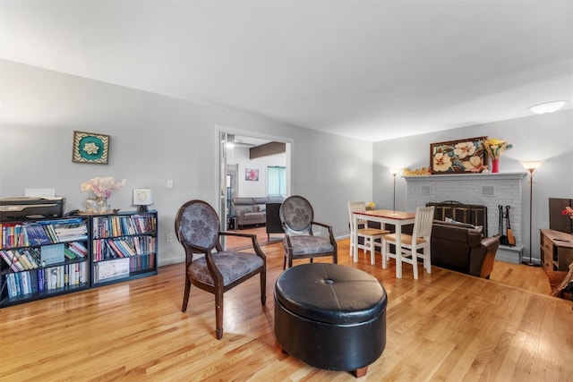 3 Sebastian Ct, Hopewell Junction, NY 12533 - living area with wood finished floors and a brick fireplace