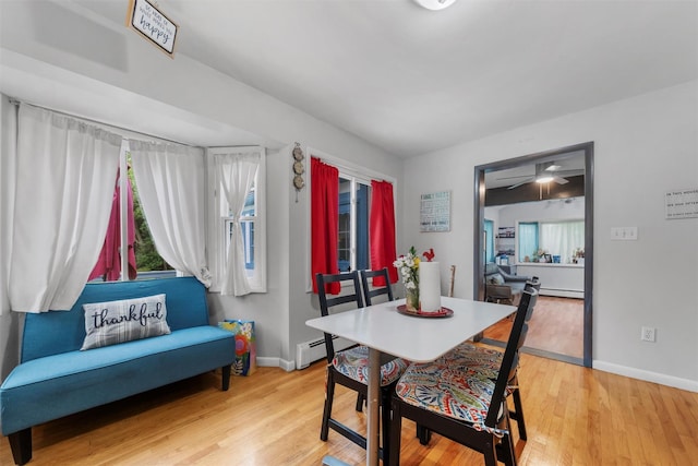 3 Sebastian Ct, Hopewell Junction, NY 12533 - dining space featuring baseboards, light wood finished floors, and a baseboard heating unit