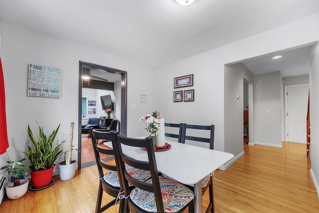 3 Sebastian Ct, Hopewell Junction, NY 12533 - dining area with light wood finished floors, a baseboard radiator, and baseboards