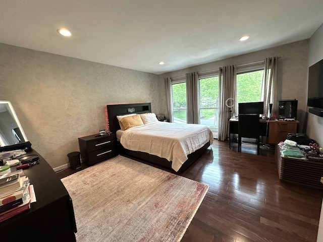 9 Hill And Tree Ct, Melville, NY 11747 - bedroom featuring dark wood-style flooring and recessed lighting