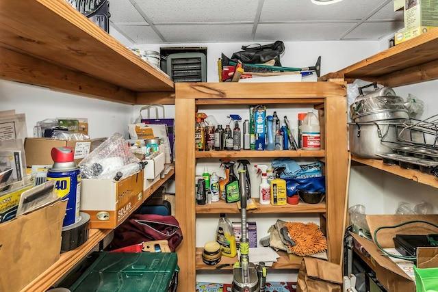 view of storage area